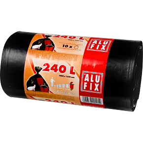 Alufix silné pytle na odpad, 35 µ, 100 × 125 cm, 240 l, 10 ks