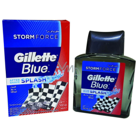 Gillette Blue Storm Force Splash voda po holení pro muže 100 ml