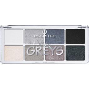 Essence All About Greys Eyeshadow paletka očních stínů 04 Greys 9,5 g