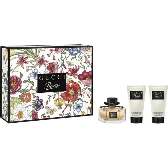 Gucci Flora by Gucci parfémovaná voda pro ženy 50 ml + tělové mléko 2 x 50 ml, dárková sada