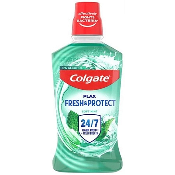 Colgate Plax Fresh & Protect Soft Mint ústní voda proti zubnímu plaku 500 ml