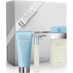 Dolce & Gabbana Light Blue toaletní voda pro ženy 100 ml + toaletní voda 7,4 ml + tělové mléko 100 ml, dárková sada