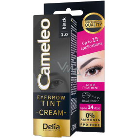 Delia Cosmetics Cameleo Krémová profesionální barva na obočí, bez amoniaku 1.0 Black 15 ml