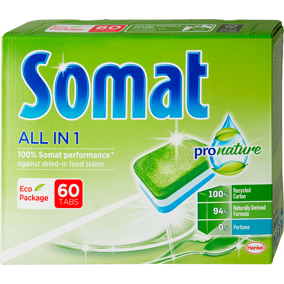 Somat All in 1 Pro Nature tablety do myčky na nádobí 60 kusů