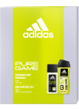 Adidas Pure Game parfémovaný deodorant sklo 75 ml + sprchový gel 250 ml, kosmetická sada pro muže