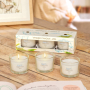 Yankee Candle Clean Cotton - Čistá bavlna vonná svíčka votivní ve skle 3 x 37 g, dárková sada