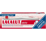 Lacalut Aktiv zubní pasta proti paradentóze 75 ml + zubní kartáček, sada