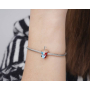 Charm Sterlingové stříbro 925 Hrnek na pití, korálek na náramek, jídlo a pití