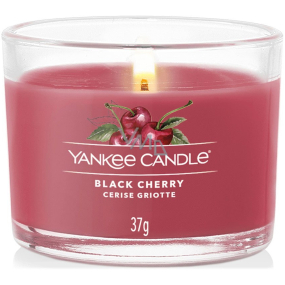 Yankee Candle Black Cherry - Zralé třešně vonná svíčka votivní sklo 37 g