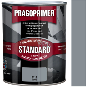 Pragoprimer Standard S2000 základní barva na kov 0110 Šedá 0,6 l