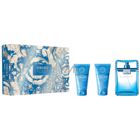 Versace Eau Fraiche Pour Homme toaletní voda 50 ml + balzám po holení 50 ml + sprchový gel 50 ml, dárková sada pro muže
