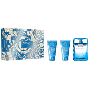 Versace Eau Fraiche Pour Homme toaletní voda 50 ml + balzám po holení 50 ml + sprchový gel 50 ml, dárková sada pro muže