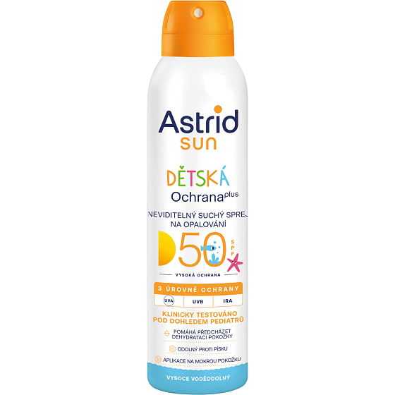 Astrid Sun Kids OF 50 Wet Skin dětský sprej na opalování, 150 ml