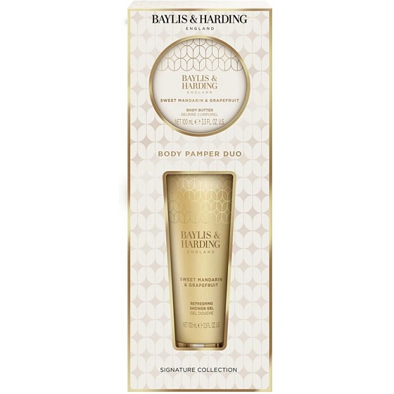 Baylis & Harding Mandarinka a grep dárkový set sprchový gel 100 ml + tělové máslo 100 ml