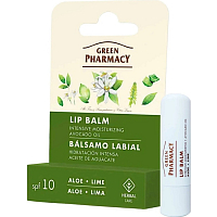Green Pharmacy Aloe Vera a Limetka hydratační balzám na rty, 3,6 g