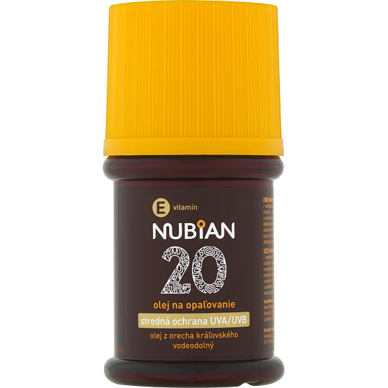 Nubian OF 20 olej na opalování, 60 ml