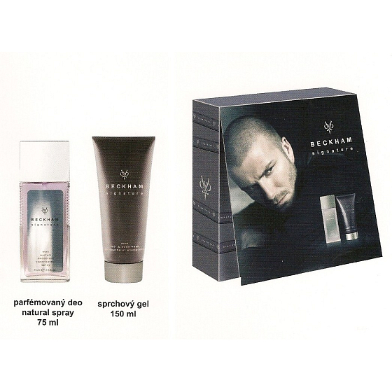 David Beckham Signature parfémovaný deo natural sprej + sprchový gel, kosmetická sada