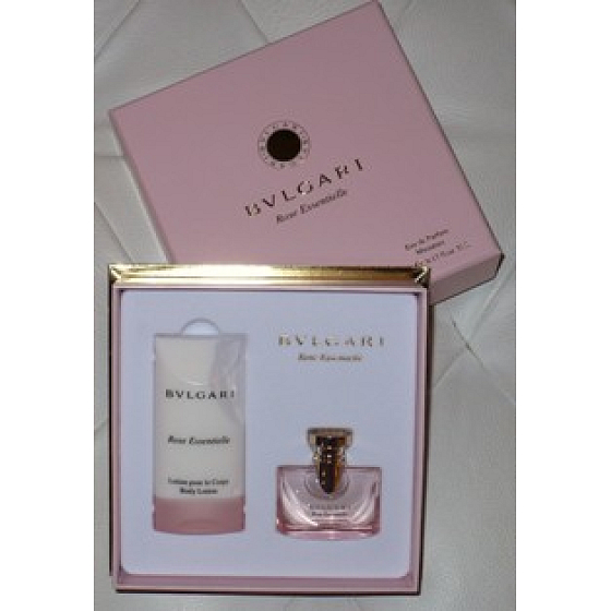 Bvlgari Rose Essentielle toaletní voda 5 ml + tělové mléko, dárková sada