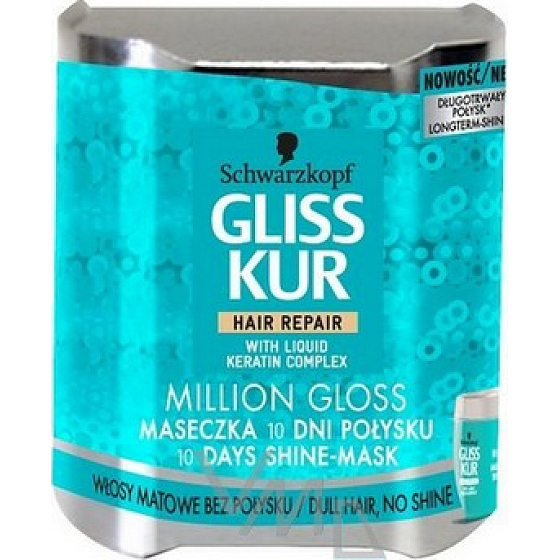 Gliss Kur Million Gloss vlasová maska pro 10 denní lesk 150 ml