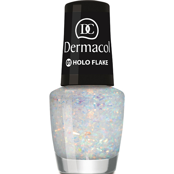 Dermacol Nail Polish with Effect lak na nehty s efektem 01 Holo Flake 5 ml