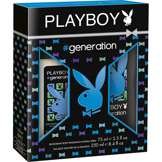 Playboy Generation for Him parfémovaný deodorant sklo 75 ml + sprchový gel 250 ml, kosmetická sada