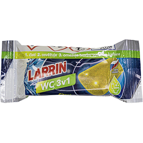 Larrin plus 3v1 Citrus Fresh WC blok, náhradní náplň, vůně citónu, 40 g