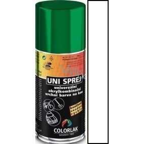 Colorlak Uni univerzální akrylkombinační barva sprej 1000 Bílý lesk 160 ml