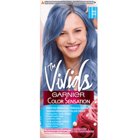 Garnier Color Sensation The Vivids intenzivní permanentní barvící krém na vlasy 2.10 Pastelová modrá