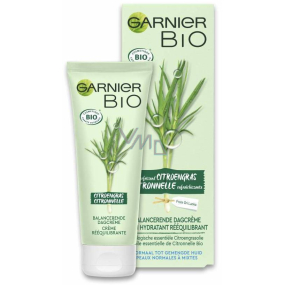 Garnier Bio Fresh Lemongrass Organický olej z citronové trávy a aloe vera vyvažující hydratační krém pro normální až smíšenou pleť 50 ml