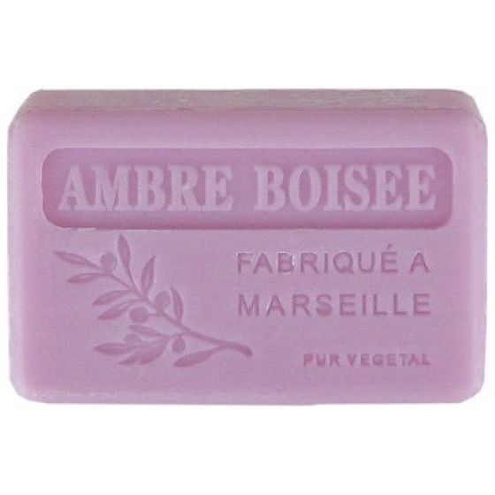 SB. Collection Jantarové dřevo přírodní, bio, z Provence, Marseillské mýdlo s bambuckým máslem 125 g