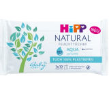 HiPP Babysanft Natural Aqua čisticí vlhčené ubrousky bez plastů pro děti 10 kusů