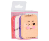 Houbička na make-up 6 kusů sada 4,3 x 5,3 cm mix barev
