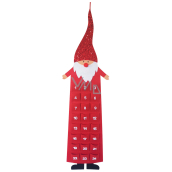 Adventní kalendář filcový Skřítek červený 124 cm