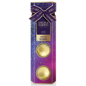 Baylis & Harding Fík a Granátové jablko šumivá koule do koupele 3 x 100 g, kosmetická sada pro ženy
