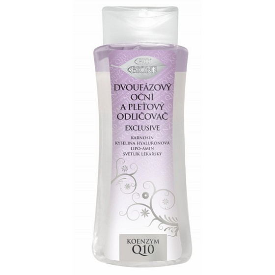 Bione Cosmetics Exclusive Q10 dvoufázový oční a pleťový odličovač pro všechny typy pokožky 255 ml