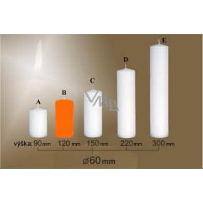 Lima Svíčka hladká oranžová válec 60 x 120 mm 1 kus