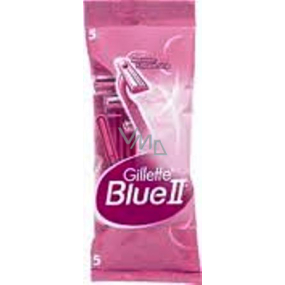 Gillette Lady Blue II Woman Jednorázová holítka se zvlhčujícím páskem 5 kusů, pro ženy