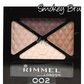 Rimmel London Glam Eyes quad oční stíny 002 Smokey Brun 4 g