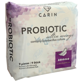 Carine ProBiotic Ultra Wings dámské hygienické intimní vložky odstraňují kvasinkové infekce 9 kusů
