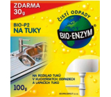 Bio-Enzym Bio-P2 Biologický přípravek k rozkladu tuků v odpadních systémech 100 g