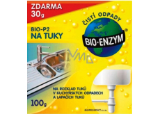 Bio-Enzym Bio-P2 Biologický přípravek k rozkladu tuků v odpadních systémech 100 g
