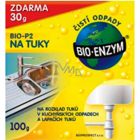 Bio-Enzym Bio-P2 Biologický přípravek k rozkladu tuků v odpadních systémech 100 g