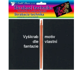 Vyškrabávací obrázky s různým podkladem 2 kusy, 15 x 10 cm
