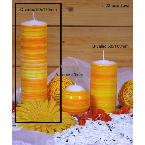 Lima Twist svíčka oranžová válec 50 x 170 mm 1 kus