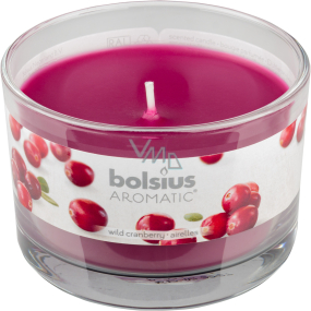 Bolsius Aromatic Wild Cranberry - Divoká Brusinka vonná svíčka ve skle 90 x 65 mm 247 g doba hoření cca 30 hodin