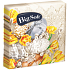 Big Soft Papírové ubrousky 2 vrstvé 33 x 33 cm 20 kusů Velikonoční béžová vajíčka a žluté květy