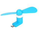 Větráček Micro USB modrý