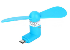 Větráček Micro USB modrý 1 kus