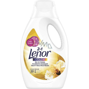 Lenor Gold Orchid Color vůně vanilky, mimózy, růží a broskví 2v1 tekutý prací gel na barevné prádlo 20 dávek, 1,1 l