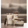 WoodWick White Teak - Bílý teak vonná svíčka s dřevěným knotem a víčkem sklo střední 275 g